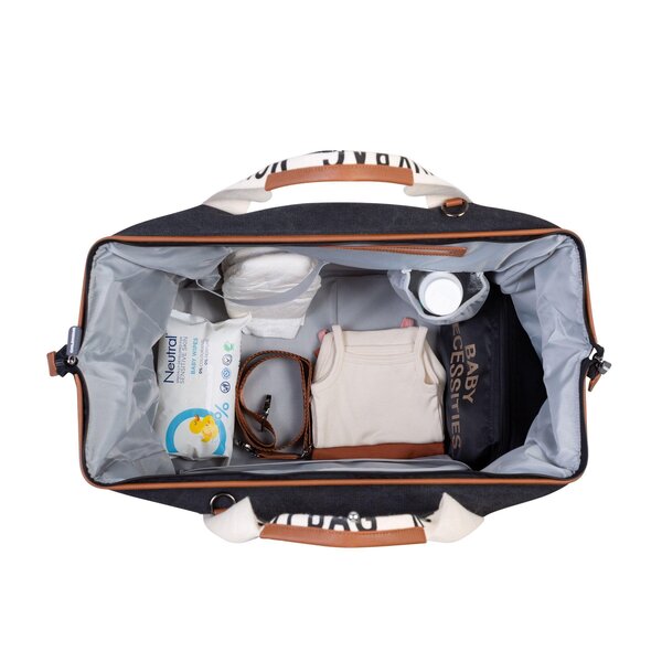Childhome Mommy Bag сумка Signature Canvas Black - Childhome