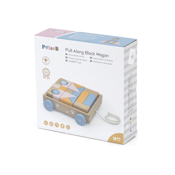 PolarB Pull Along Block Wagon - PolarB