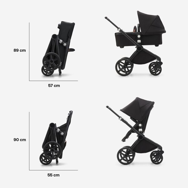 Bugaboo Fox Cub 2in1 kомплект коляски Black/Midnight Black - Bugaboo