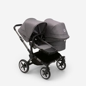 Bugaboo Donkey 5 Duo kомплект коляски Graphite/Grey Melange, Grey Melange - Bugaboo