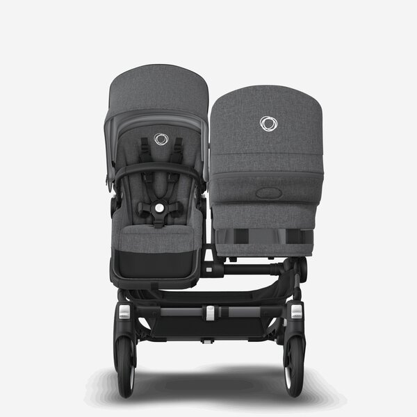 Bugaboo Donkey 5 Duo kомплект коляски Graphite/Grey Melange, Grey Melange - Bugaboo