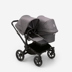 Bugaboo Donkey 5 Duo kомплект коляски Black/Grey Melange, Grey Melange - Bugaboo