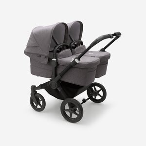 Bugaboo Donkey 5 Twin kомплект коляски Black/Grey Melange, Grey Melange - Bugaboo