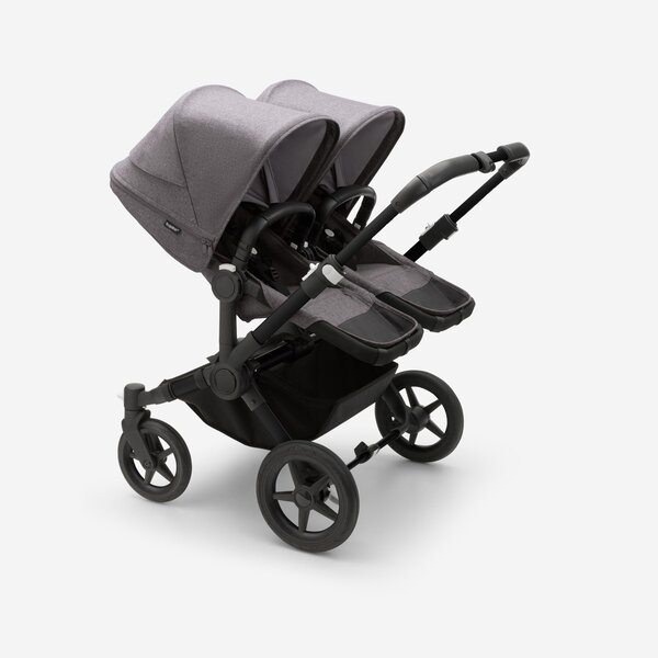 Bugaboo Donkey 5 Twin kомплект коляски Black/Grey Melange, Grey Melange - Bugaboo