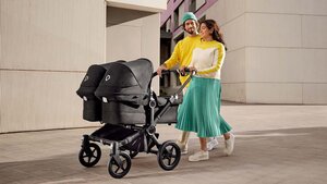 Bugaboo Donkey 5 Twin kомплект коляски Black/Midnight Black, Midnight Black - Bugaboo