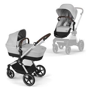 Cybex Eos Lux 2in1 stroller set Lava Grey, silver frame - ABC Design