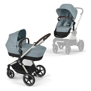 Cybex Eos Lux 2in1 kомплект коляски Sky Blue, taupe frame - ABC Design
