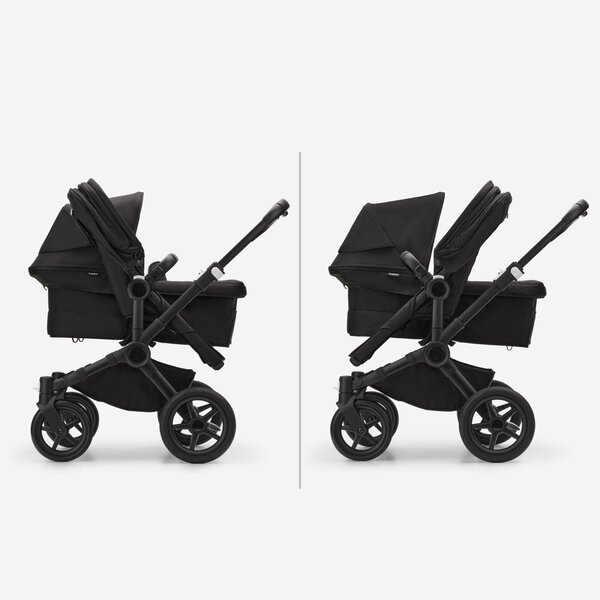 Bugaboo Donkey 5 Twin kомплект коляски Black/Desert Taupse, Desert Taupe - Bugaboo