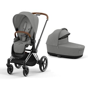 Cybex Priam V4 stroller set Mirage Grey, Frame Chrome Brown - Cybex