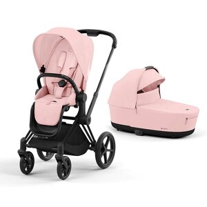 Cybex Priam V4 stroller set Peach Pink, Frame Matt Black - Cybex