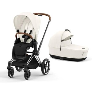 Cybex Priam V4 stroller set Off White, Frame Chrome Brown - Cybex