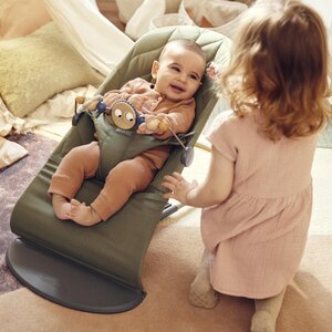BabyBjörn Bliss lamamistool Woven/Petal, Dark Green - BabyBjörn
