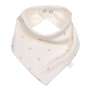 Nordbaby bib Riley white cream logo print/white cream - Nordbaby