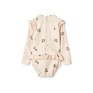 Liewood Sille Baby Printed Swimsuit Peach/Sea Shell - NAME IT