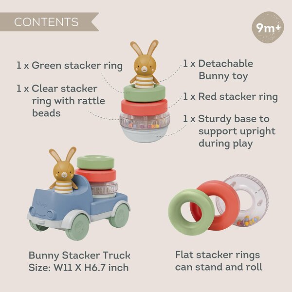 Taf Toys развивающая игрушка Bunny stacker truck - Taf Toys