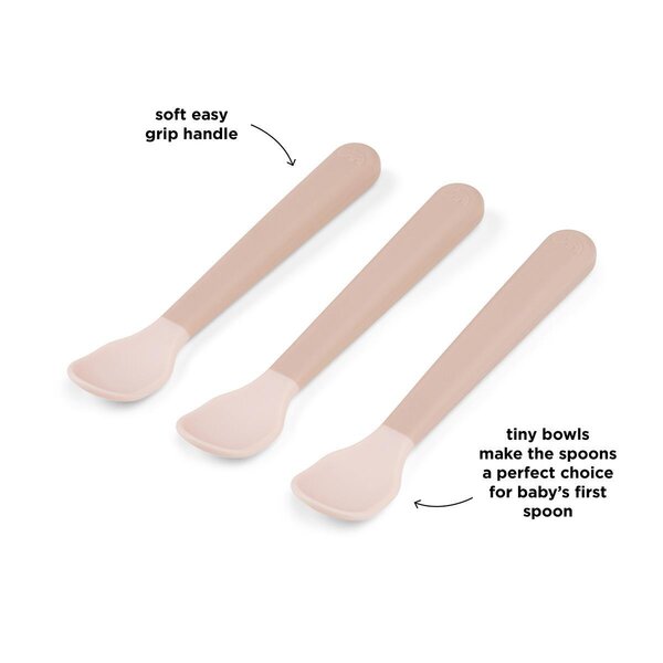 Done by Deer Foodie easy-grip baby spoon 3-pack Powder - Done by Deer