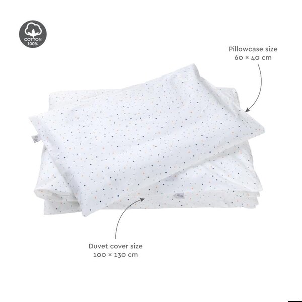 Nordbaby комплект постельного белья 100X130cm, White dot - Nordbaby