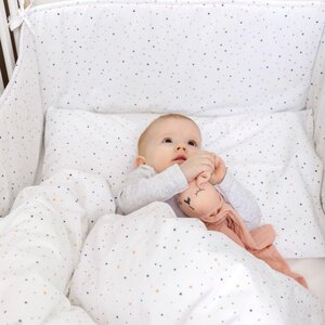 Nordbaby комплект постельного белья 100X130cm, White dot - Nordbaby