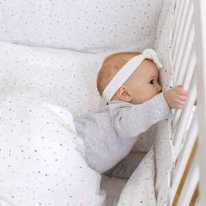 Nordbaby бортик на кроватку white dot - Nordbaby