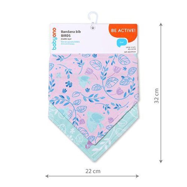 BabyOno слюнявчик 2pcs Birds - BabyOno
