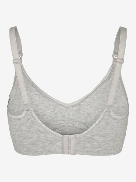 Mamalicious Mlmilu feed me bra 2f M/L Light Grey Melange - Mamalicious