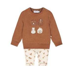 Dirkje 2 pce babysuit 56  Dark brown - Dirkje