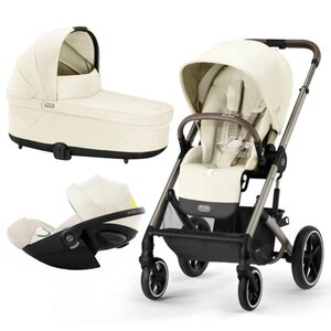 Cybex Balios S Lux kомплект коляски Seashell Beige + Cloud G i-size Plus  - Cybex