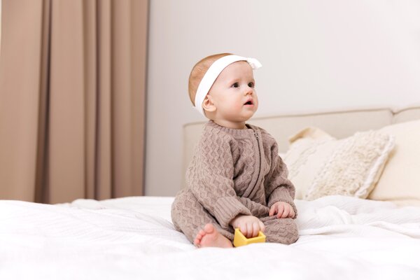 Nordbaby Merino wool overall Merci 56/62 Beige - Nordbaby