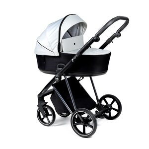 Nordbaby Active Lux kомплект коляски Black & White, Chrome Black - Nordbaby