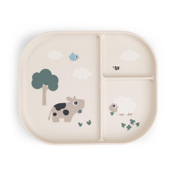 Done by Deer foodie compartment plate Tiny farm Sand - Done by Deer