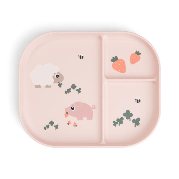 Done by Deer Foodie compartment plate Tiny farm Powder - Done by Deer