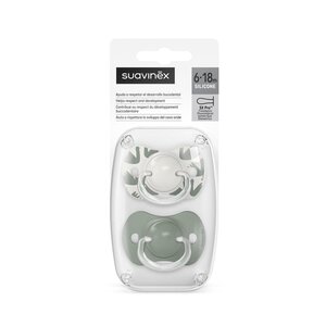 Suavinex соска natural 6-18M Walk in the Park, Green - Suavinex