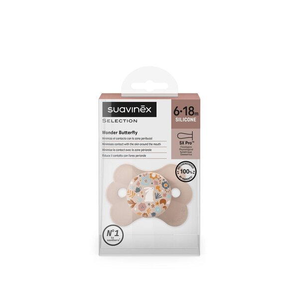 Suavinex соска natural 6-18M Wonderland, Rose - Suavinex
