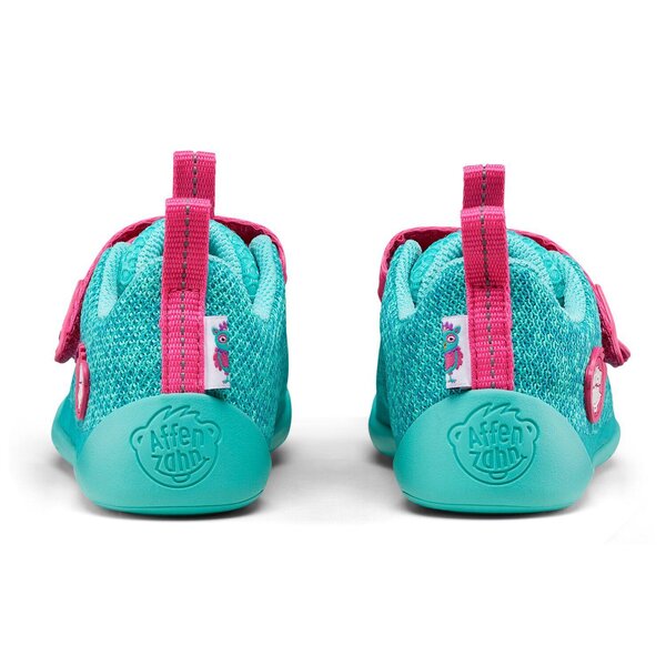 Affenzahn Sneaker Knit Happy Owl 23 Turquoise - Affenzahn