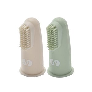 Tinynord silikoonist näpuhambahari ja igeme masseerija Beige/Mint - Tinynord