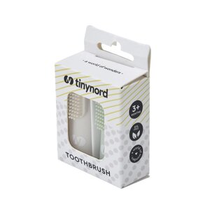 Tinynord silikoonist näpuhambahari ja igeme masseerija Beige/Mint - Tinynord