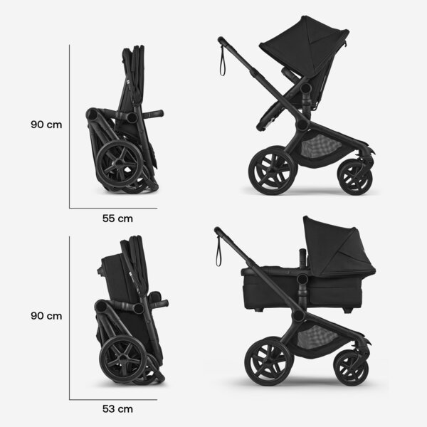 Bugaboo Fox 5 Renew 2in1 vankrikomplekt Black/Forest Green - Bugaboo