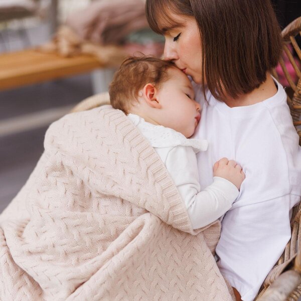 BabyOno Merino wool blanket 75x100cm, Beige - BabyOno