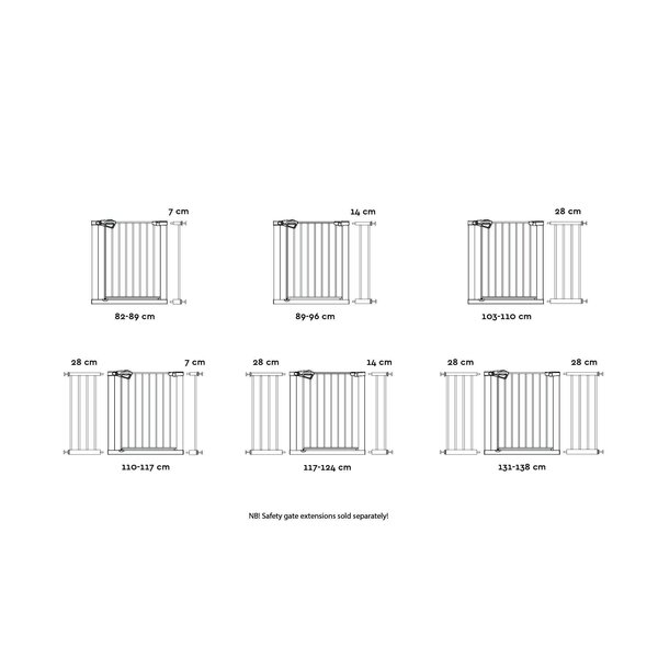 Tinynord safety gate GIA 75-82x4x77 cm Black - Tinynord
