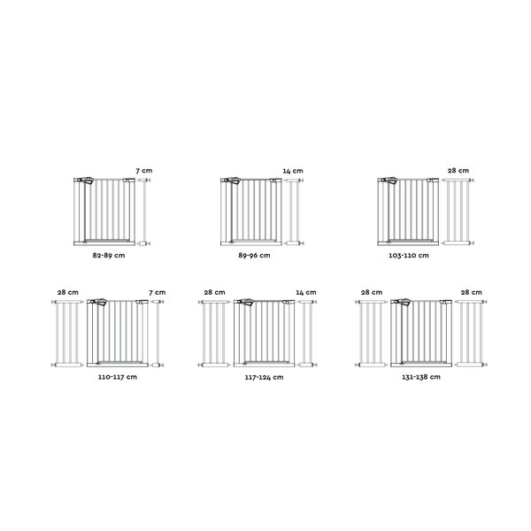Tinynord gate extension GIA 14 cm White - Tinynord