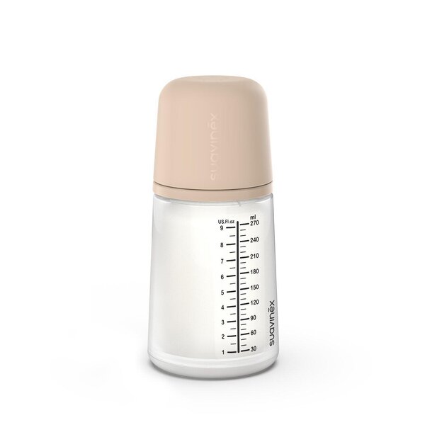 Suavinex Zero zero 270ml anti-colic bottle, Medium flow Sand - Suavinex