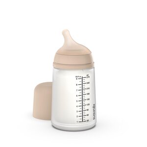 Suavinex Zero.Zero koolikutevastane lutipudel 270ml Sand, keskmine vool  - Suavinex