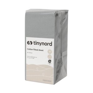 Tinynord puuvillane kummiga voodilina 60x120cm, Grey - Tinynord