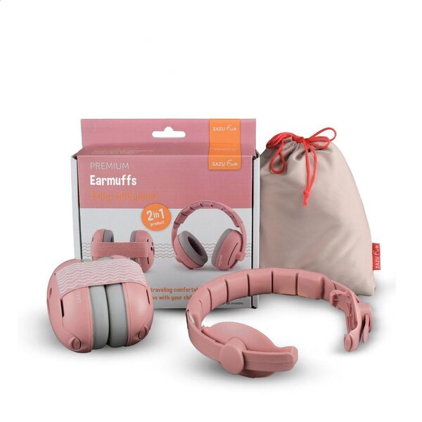 Zazu Ear Protection 2-in-1 Baby/Toddler Pink - Zazu