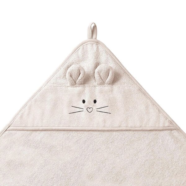 BabyOno Bamboo hooded towel 100x100cm Beige - BabyOno
