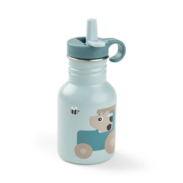 Done by Deer Metal bottle Tiny farm 350 ml Blue - Done by Deer