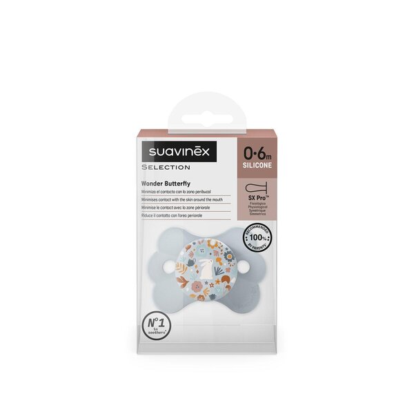 Suavinex соска natural 0-6M Wonderland Blue - Suavinex