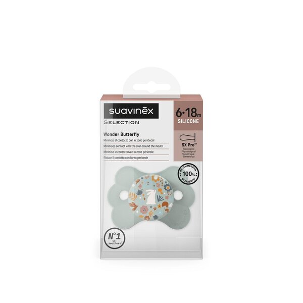 Suavinex соска natural 6-18M Wonderland Green - Suavinex