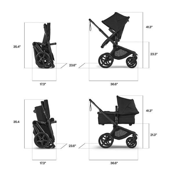 Bugaboo Fox 5 Renew 2in1 коляска Black/Fern Green - Bugaboo