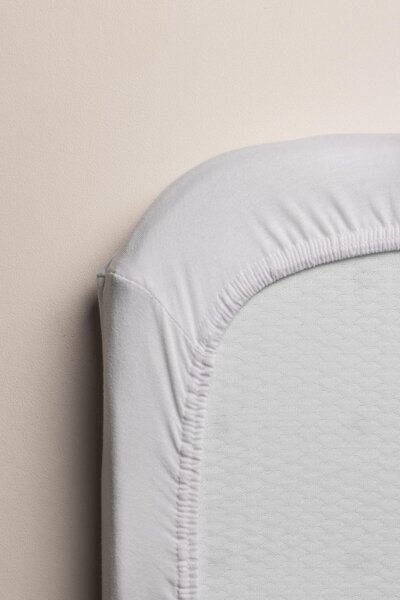 Sebra Jersey sheet, crib white - Sebra